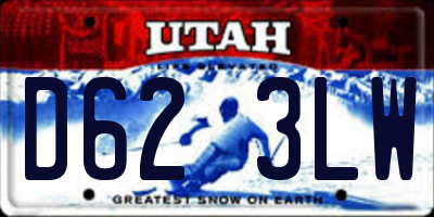 UT license plate D623LW