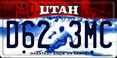 UT license plate D623MC