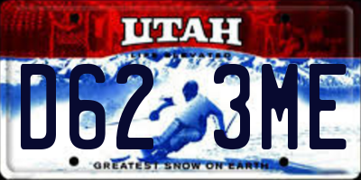 UT license plate D623ME