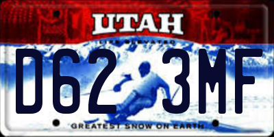 UT license plate D623MF