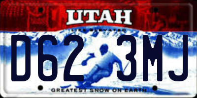 UT license plate D623MJ