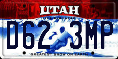 UT license plate D623MP