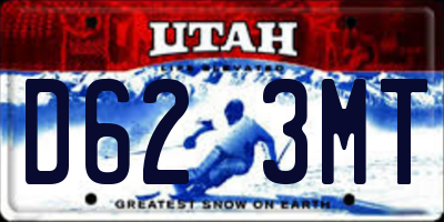 UT license plate D623MT