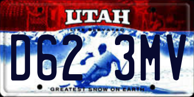 UT license plate D623MV