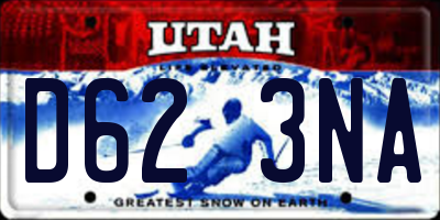 UT license plate D623NA