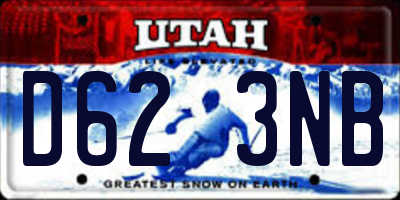 UT license plate D623NB
