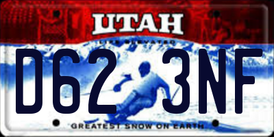 UT license plate D623NF