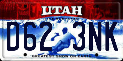 UT license plate D623NK