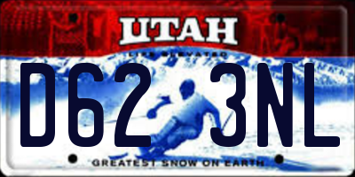 UT license plate D623NL