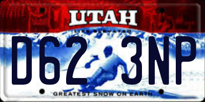 UT license plate D623NP