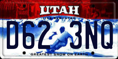 UT license plate D623NQ