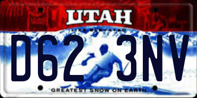 UT license plate D623NV