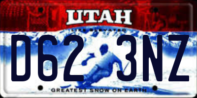 UT license plate D623NZ