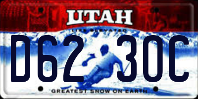 UT license plate D623OC