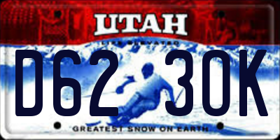 UT license plate D623OK