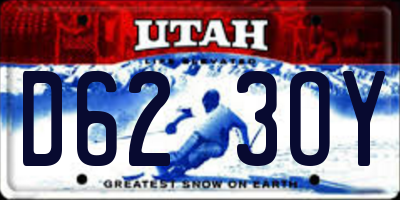 UT license plate D623OY