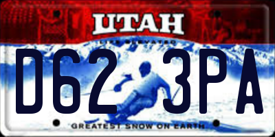 UT license plate D623PA