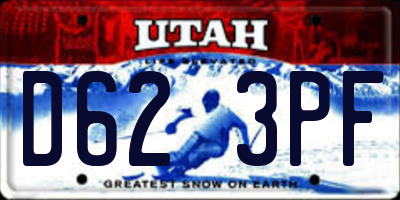 UT license plate D623PF