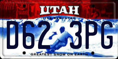 UT license plate D623PG