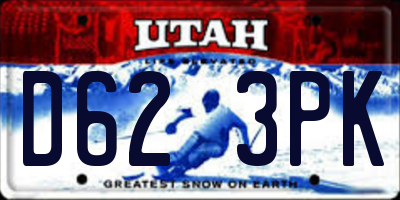 UT license plate D623PK