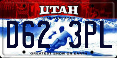 UT license plate D623PL