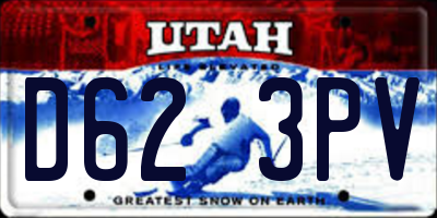 UT license plate D623PV