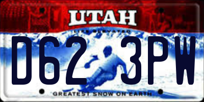 UT license plate D623PW