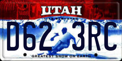 UT license plate D623RC
