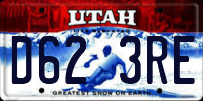 UT license plate D623RE