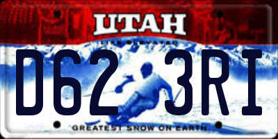 UT license plate D623RI