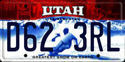 UT license plate D623RL