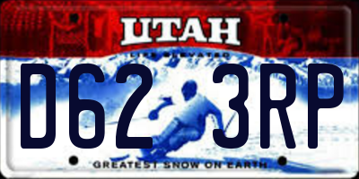 UT license plate D623RP