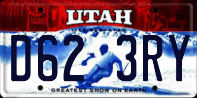 UT license plate D623RY