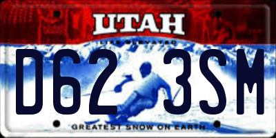 UT license plate D623SM