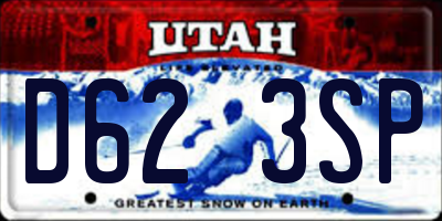 UT license plate D623SP