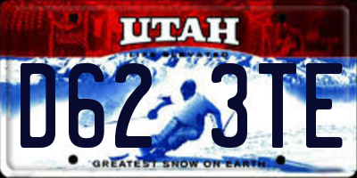 UT license plate D623TE