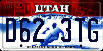 UT license plate D623TG
