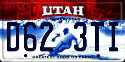 UT license plate D623TI