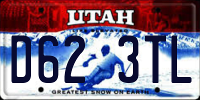 UT license plate D623TL