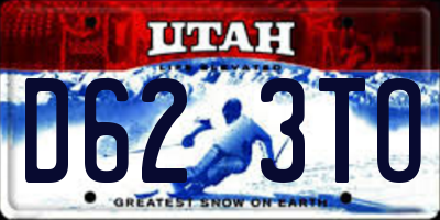 UT license plate D623TO