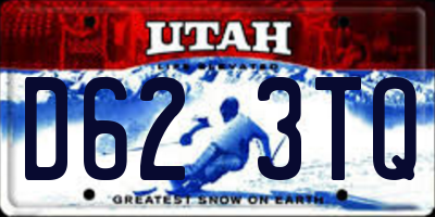 UT license plate D623TQ