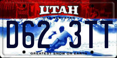 UT license plate D623TT