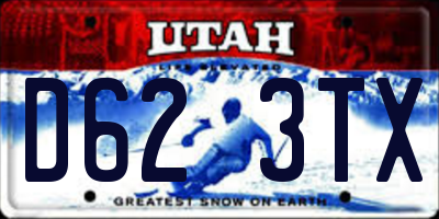 UT license plate D623TX