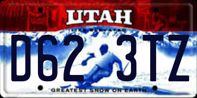 UT license plate D623TZ