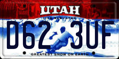 UT license plate D623UF