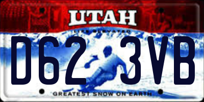 UT license plate D623VB