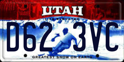 UT license plate D623VC