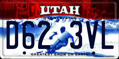 UT license plate D623VL
