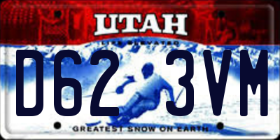UT license plate D623VM