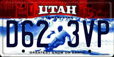 UT license plate D623VP